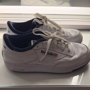 Reebok White and Navy Casual Shoes